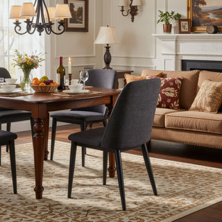 Sunvega Contemporary Tintori Dining Chairs with Upholstered Seat and Backrest Set of 2