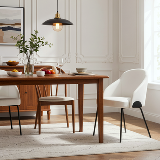 Sunvega Modern Upholstered Leatherette Dining Chair with Gold Steel Frame