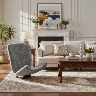 Sunvega Upholstered Armless Dining Chairs with Metal Legs and Polyester Blend Fabric