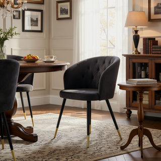 Sunvega Modern Casual Beige Textured Fabric Upholstered Side Chairs 2pc Set