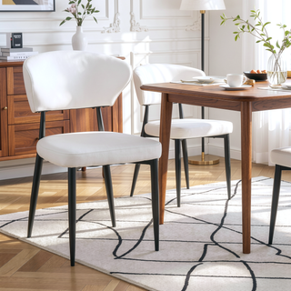Sunvega Ergonomic Dining Chair with Curved Backrest for Comfortable Minimalist Design