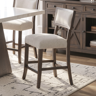 Sunvega Contemporary 2pc Counter Height Stool with Upholstered Seat and Back Rest