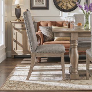 Sunvega Traditional Style Wood Framed Bench with Nailhead Trim and Rustic Brown Finish