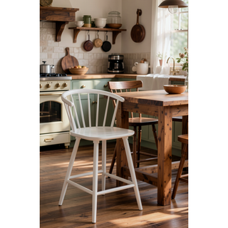 Sunvega Black Contemporary Spindle Back Counter Height Stool Chair Set