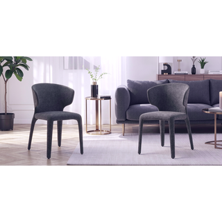 Sunvega Mid-Century Modern Dining Chairs Set of 2 with Faux Leather Upholstery