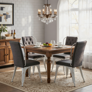 Sunvega Set of 2 Sanded Matte White Industrial Metal Stackable Dining Chairs