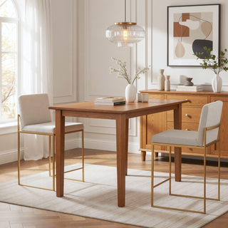 Sunvega Contemporary High Back Counter Stool Set of 3 with Padded Seat