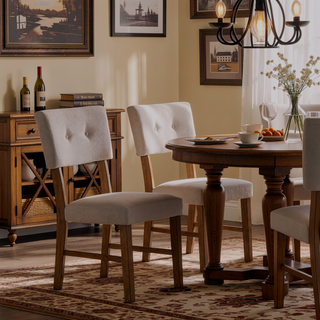 Sunvega Mid-Century Modern Light Oak Finish 52-inch Round Dining Table with X-Base