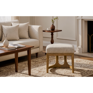 Sunvega English Knotty Oak Wrap Chair with Curved Back and Upholstered Seat