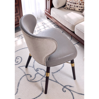 Sunvega Elegant Modern Dining Chair with Criss Cross Gold Metal Base