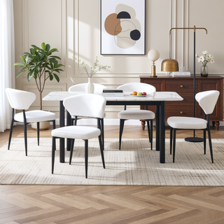 Sunvega Ergonomic Dining Chair with Curved Backrest for Comfortable Minimalist Design