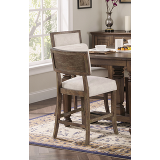 Sunvega Contemporary 2pc Counter Height Stool with Upholstered Seat and Back Rest