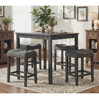 Sunvega Linen Blend Upholstered Side Chair Set of 2 with Oak Finish for Dining Room
