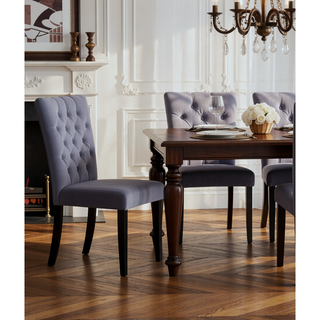 Sunvega Transitional Dining Table with Faux White Marble Top and Black Wood Base