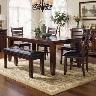 Sunvega Contemporary Dining Chairs Set of 2 with Espresso Finish and Cushion Seats