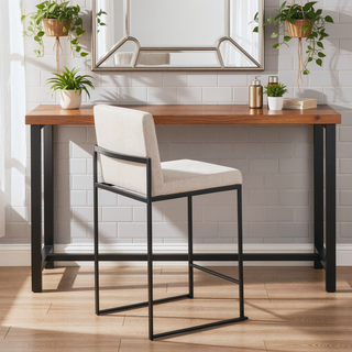 Sunvega Fuji Contemporary High Back Counter Stool with Padded Seat and Backrest