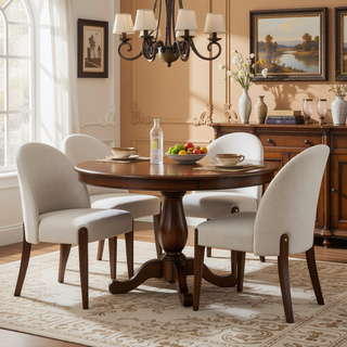 Sunvega White Chenille Upholstered Side Chair with Foam Seat (Set of 2)
