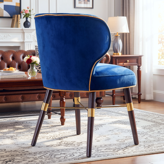 Sunvega Elegant Modern Dining Chair with Criss Cross Gold Metal Base