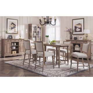 Sunvega Counter Height Stools with Upholstered Seat and Web Seating Set of 2