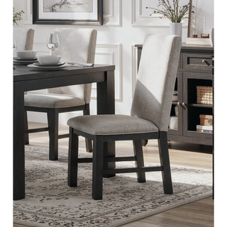 Sunvega Antique Black Finish Transitional Wooden Dining Table for Kitchen Seating 6