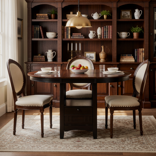 Sunvega Espresso Extension Counter Dining Table with Rich Brown Finish and Modern Aesthetic