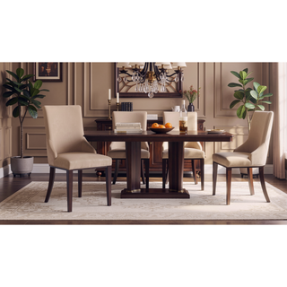 Sunvega Modern Upholstered Dining Chairs Set of 2 in Tan Faux Leather