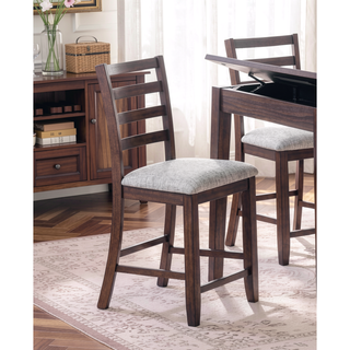 Sunvega Walnut Color Cushion Padded Seat Dining Room Bench in Contemporary Style