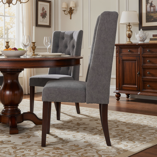 Sunvega Tufted Dining Chairs with High Back and Diamond Stitching Set of 2