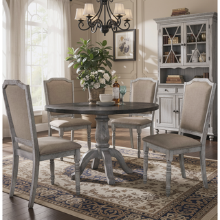 Sunvega Natural Ash Hardwood Dining Chair Set of 2 with Upholstered Seat Cushion