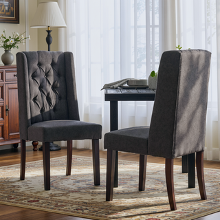 Sunvega Tufted Dining Chairs with High Back and Diamond Stitching Set of 2