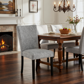 Sunvega Contemporary Fabric Upholstery Dining Bench with Block Legs