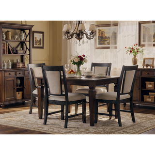 Sunvega Contemporary Upholstered Dining Chairs with Padded Seat and Back in Gray Finish