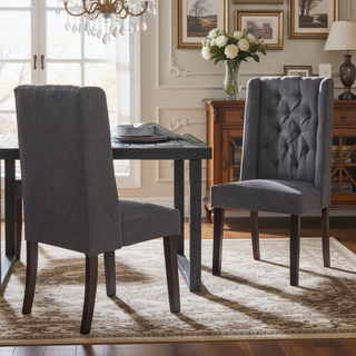 Sunvega Tufted Dining Chairs with High Back and Diamond Stitching Set of 2