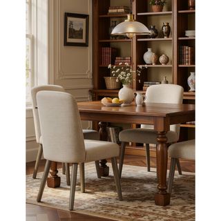 Sunvega Gray Synthetic Leather and Oak Finish Side Chair Set of 2