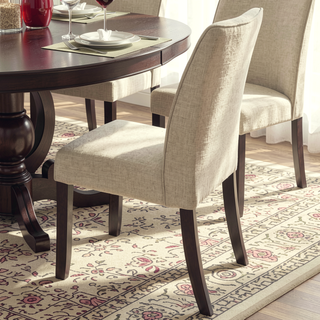 Sunvega Set of 2 Black and White Leatherette Padded Side Chairs with Slit Back