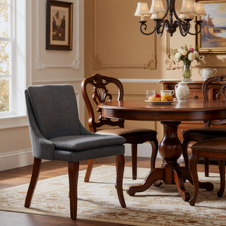 Sunvega Modern Dining Chairs Set of 2 with Double-Layer Cushioning and Mid Back