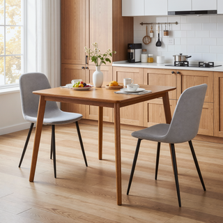 Sunvega Modern Medieval Style Dining Chairs with Velvet Cushions and Golden Metal Legs