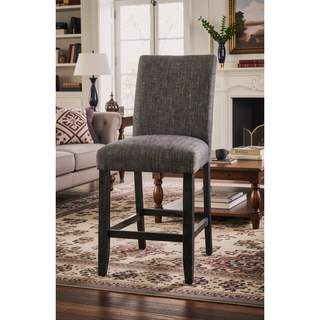 Sunvega Gray Rustic Style Counter Height Chair with Padded Fabric Seat and Backrest