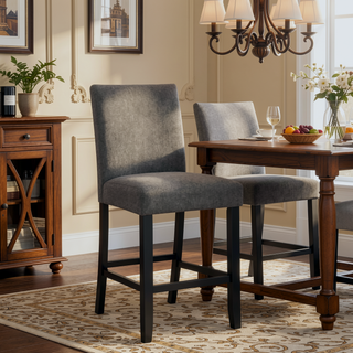 Sunvega Contemporary Transitional Style Fabric Upholstered Dining Chair Set