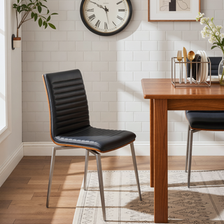Sunvega Contemporary Dining Accent Chair with Swivel and Tufted Faux Leather Seat