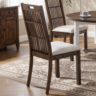 Sunvega 45.7-inch Round Dining Table with Storage Shelf in Modern Farmhouse Style