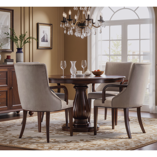 Sunvega Modern Dining Armchair with Faux Leather Upholstery and Solid Beech Wood Frame