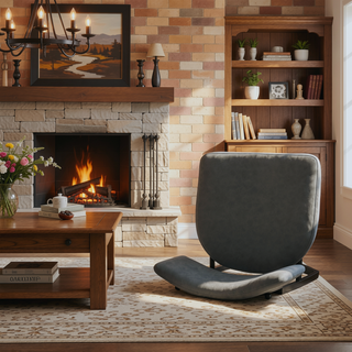Sunvega Retro Brown Leather Swivel Counter Stools Set of 2 with Iron Frame