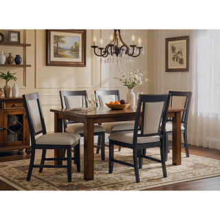 Sunvega Contemporary Upholstered Dining Chairs with Padded Seat and Back in Gray Finish