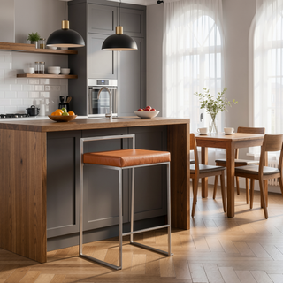 Sunvega Contemporary Stackable Counter Stool with Upholstered Padded Seat