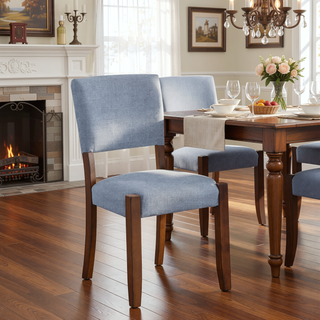 Sunvega Modern Upholstered Dining Chairs Set of 4 with Ergonomic Foam and Rubber Wood Legs
