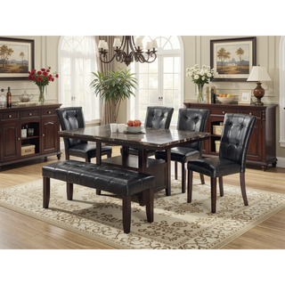 Sunvega Silver Faux Leather Upholstered Tufted Seat Counter Height Bench