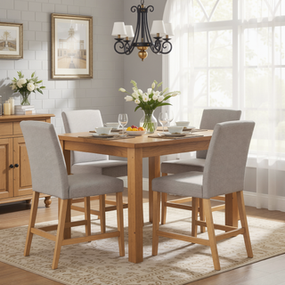 Sunvega Vienna Contemporary Wingback Counter Stools with Button Tufted Backrest and Nailhead Accents