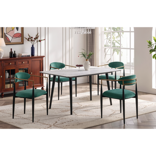 Sunvega Modern Contemporary White Sintered Stone Top Stylish Dining Table