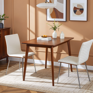 Sunvega Mason Contemporary Dining Accent Chair with Swivel and Faux Leather